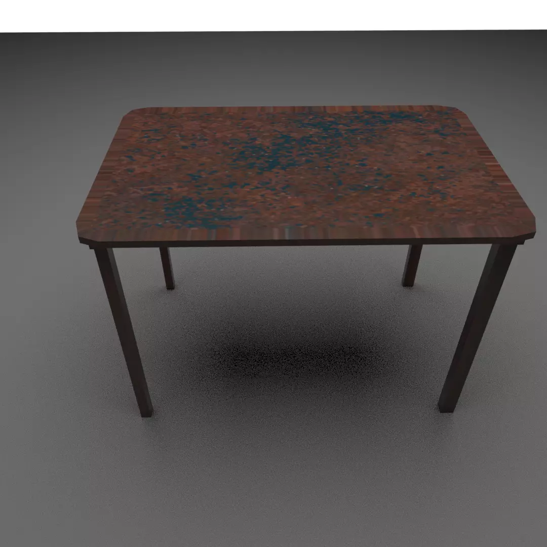 Rusted metal table soviet union Free low-poly 3D model