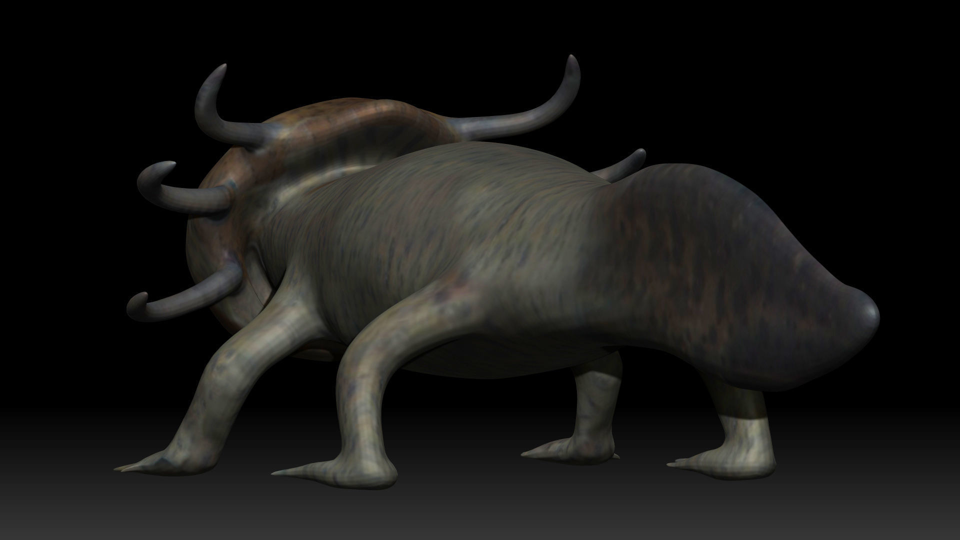 Axolotl arachnid creature Low-poly 3D model_1