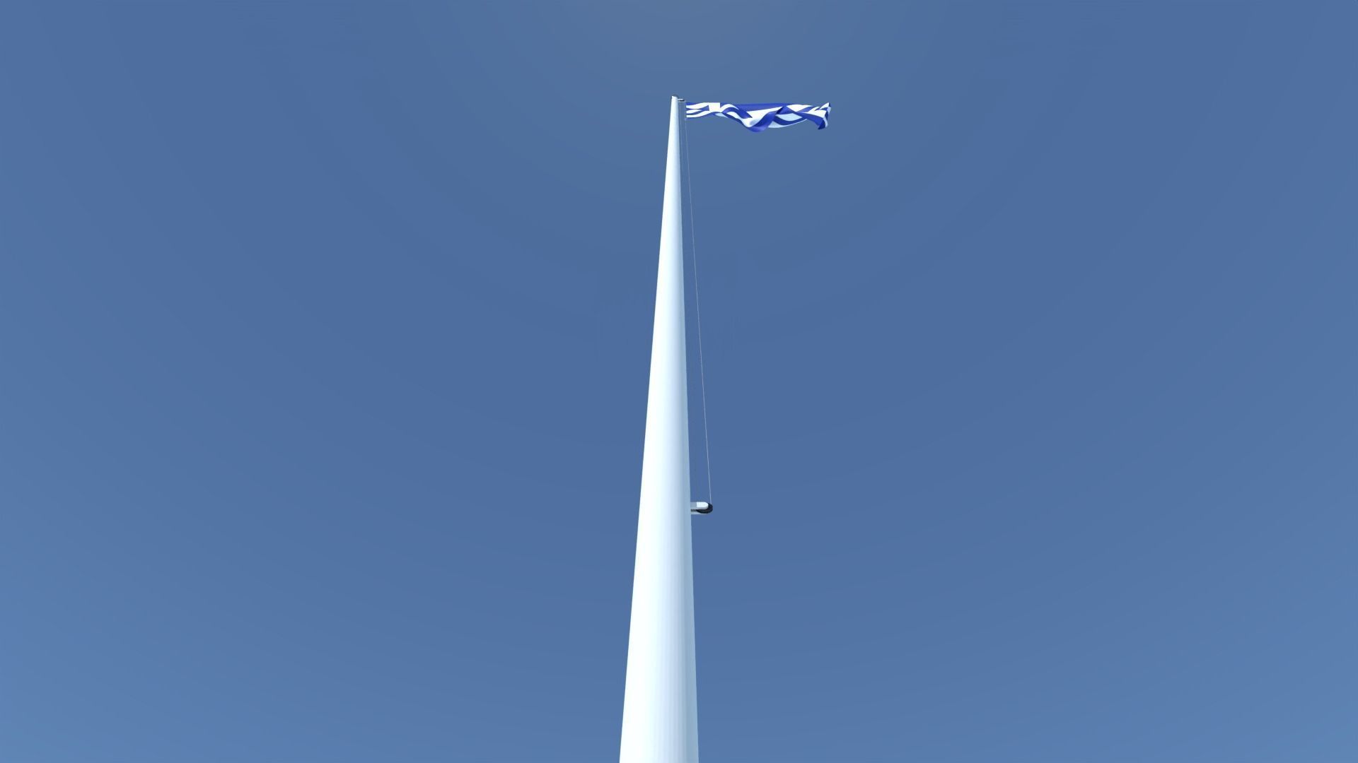 Animated Flag of Greece Low-poly 3D model_4