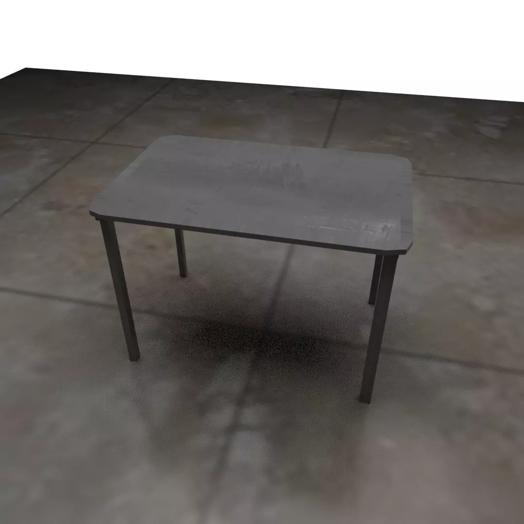 steel table soviet union Free low-poly 3D model