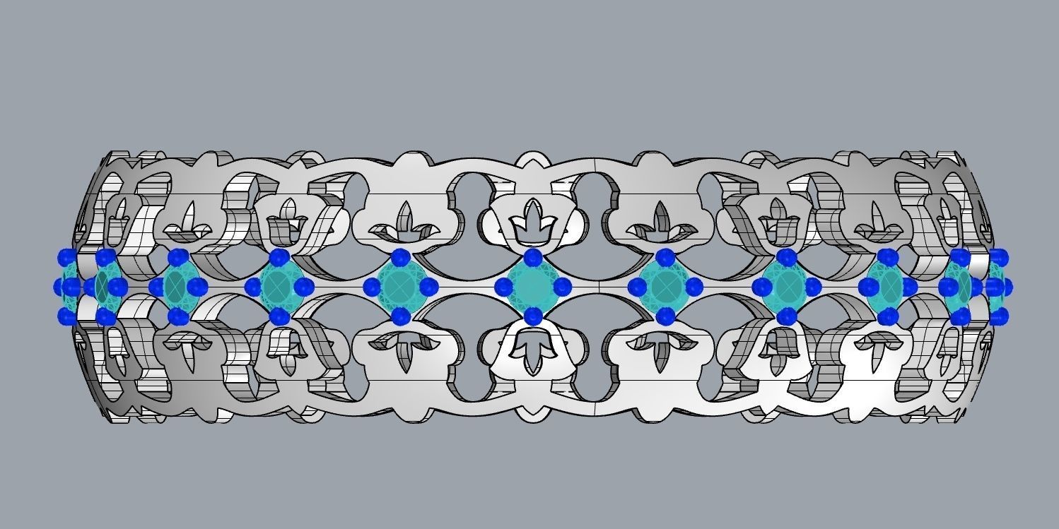 wedding ring 3D print model_20