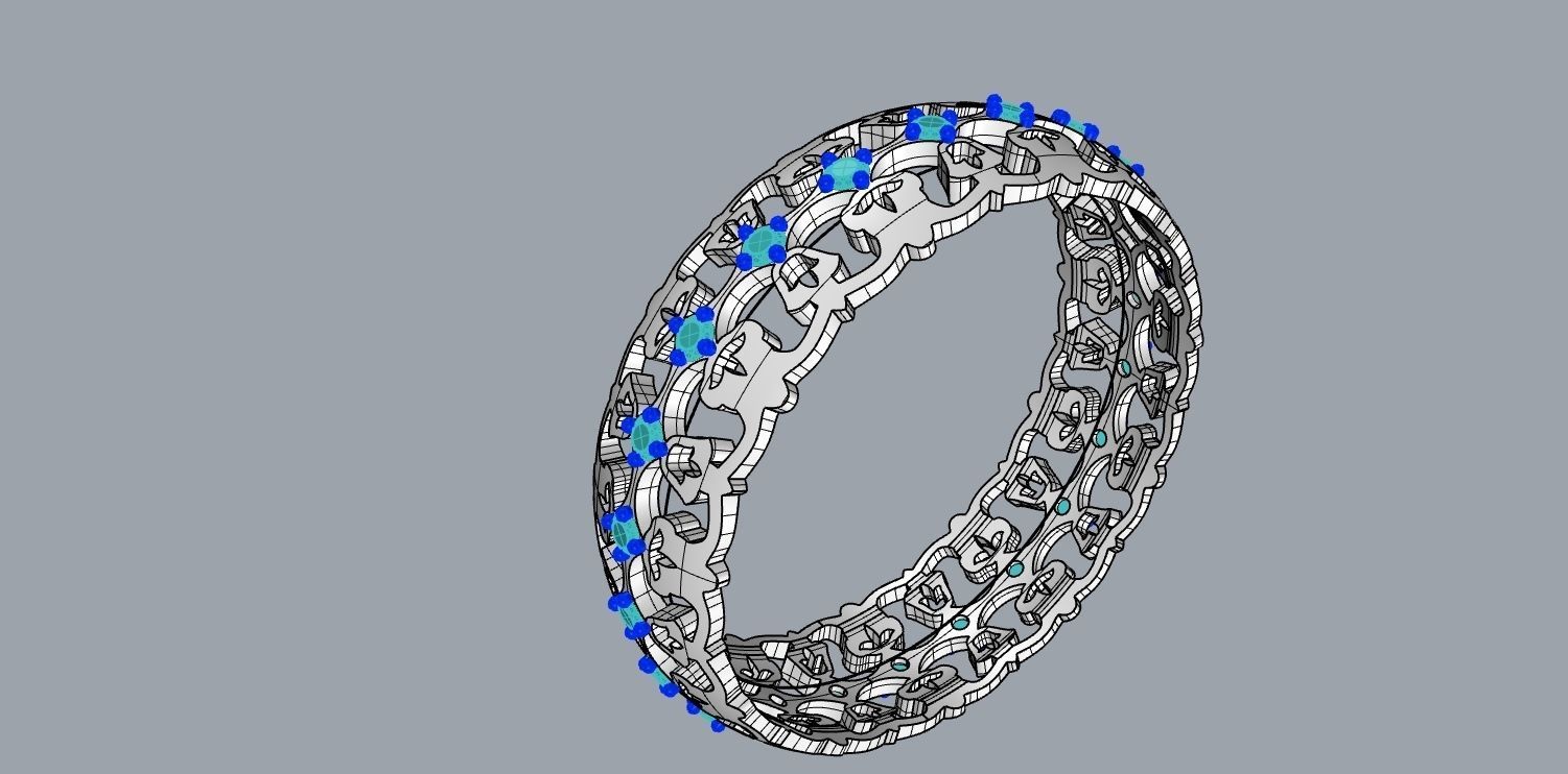 wedding ring 3D print model_9