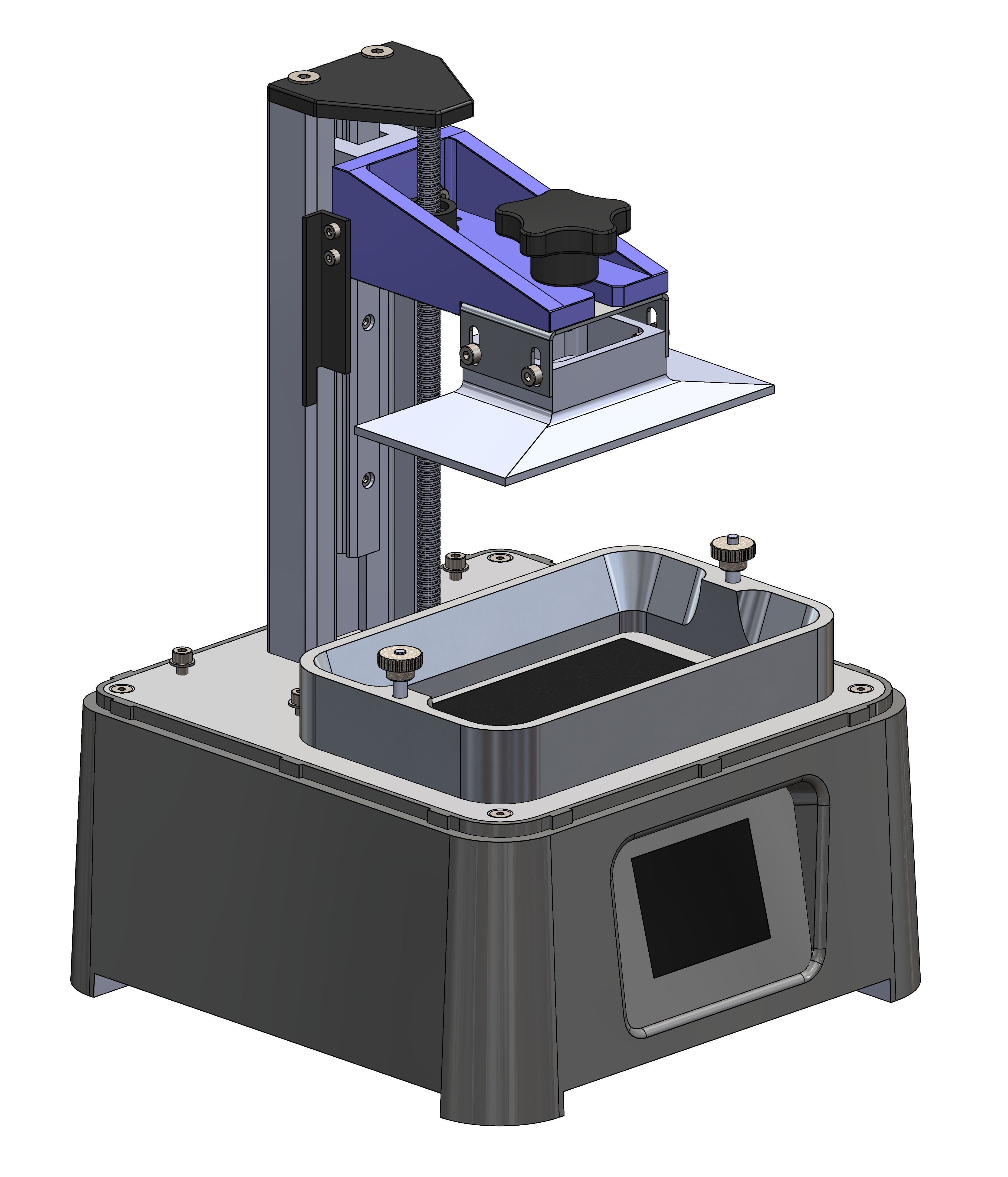 REINFORCED BUILD PLATE SUPPORT FOR PHROZEN SONIC MINI - MINI 4K 3D print model_4
