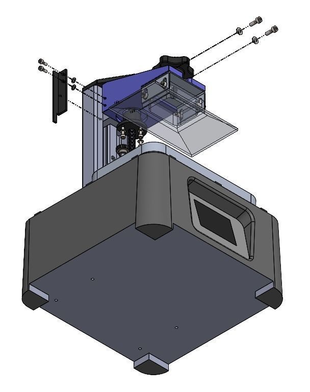 REINFORCED BUILD PLATE SUPPORT FOR PHROZEN SONIC MINI - MINI 4K 3D print model_7