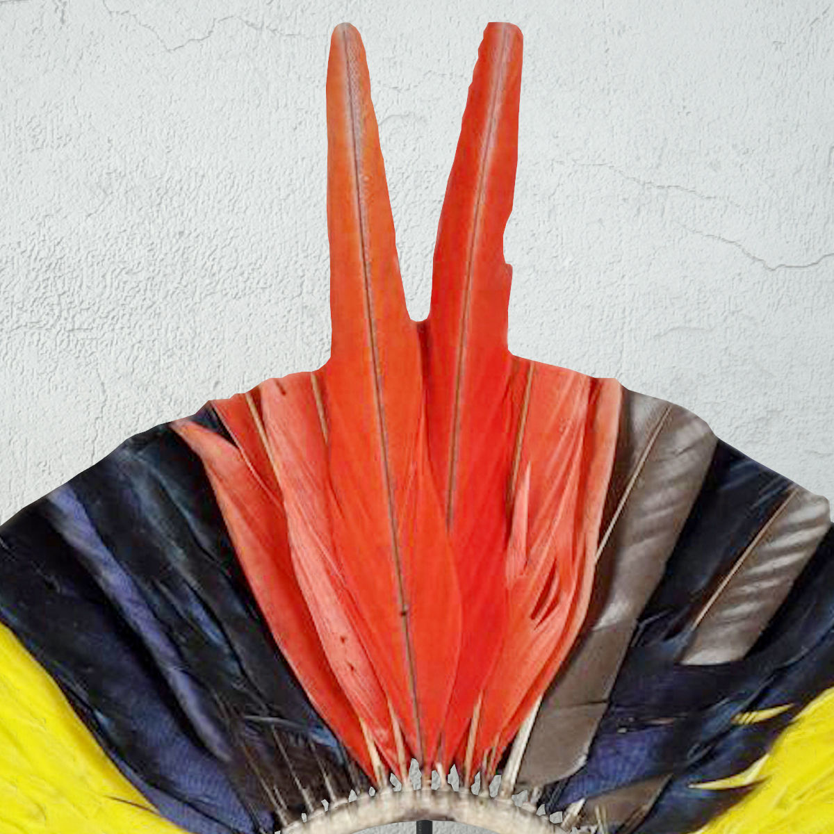 Kayapo Small Feather Headdress 3D model_5