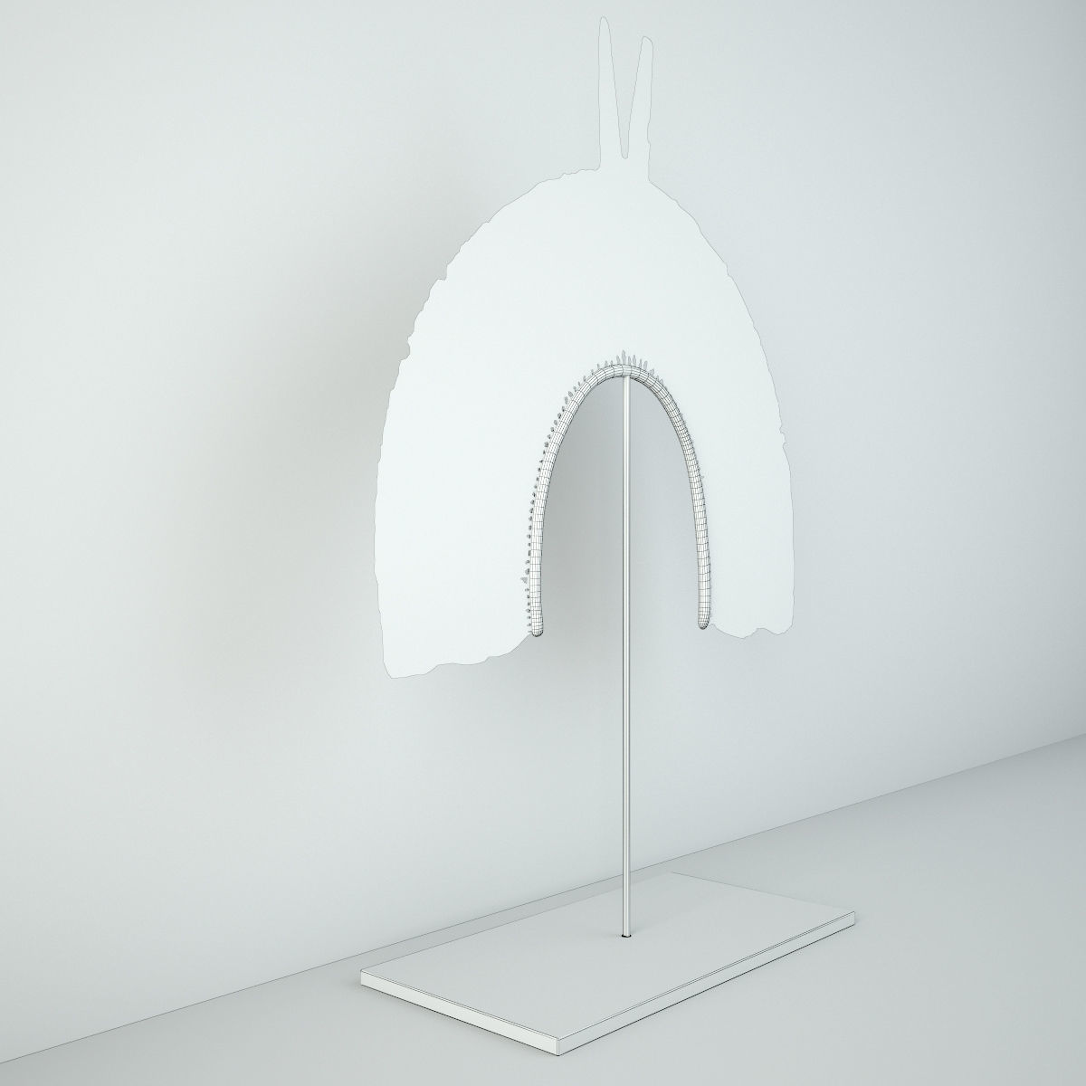 Kayapo Small Feather Headdress 3D model_4