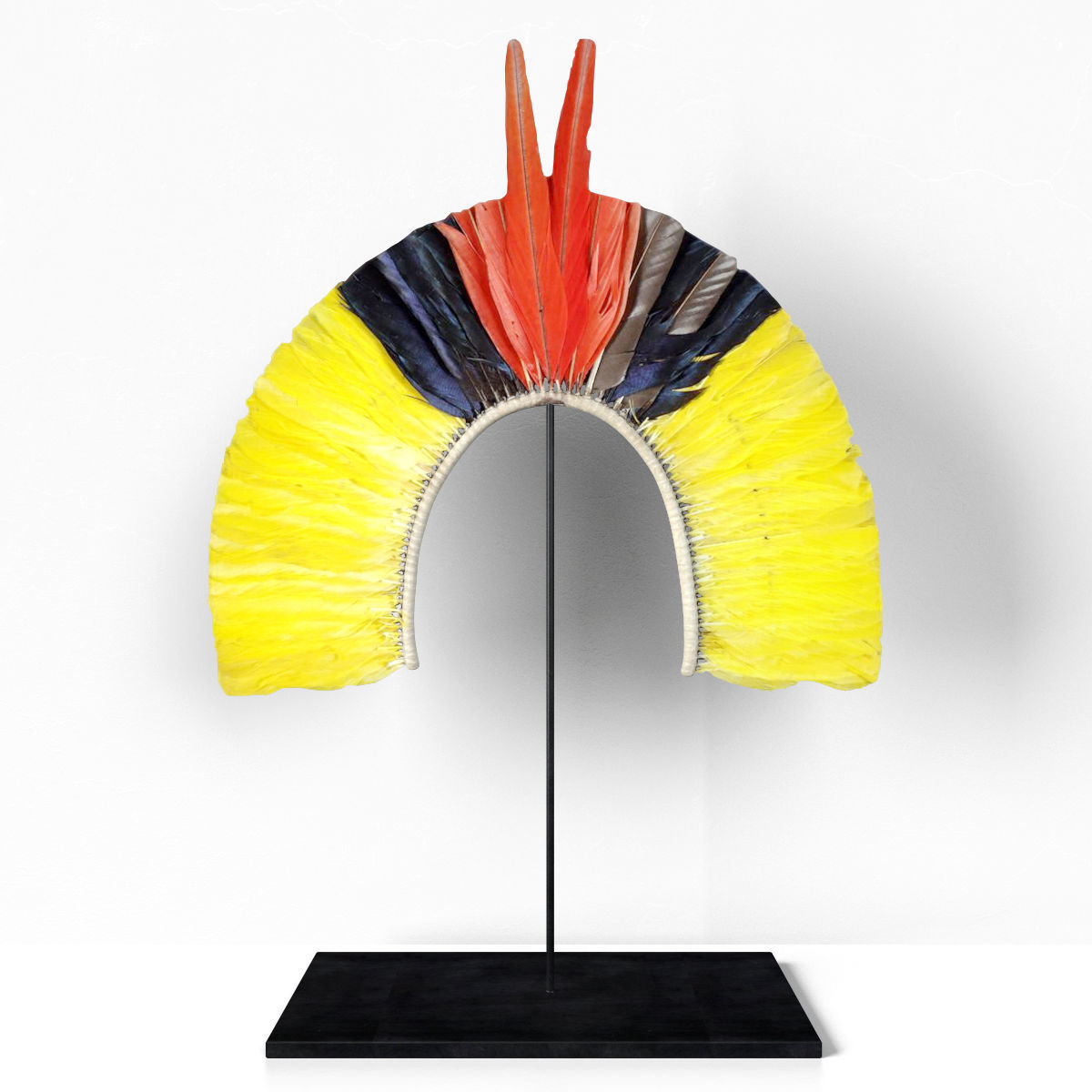 Kayapo Small Feather Headdress 3D model_1