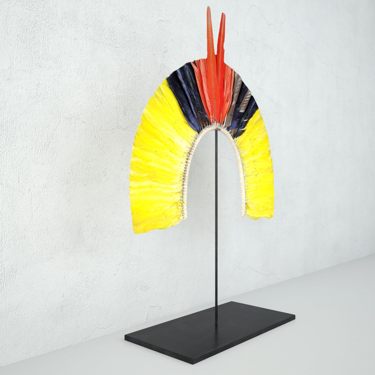 Kayapo Small Feather Headdress 3D model_3
