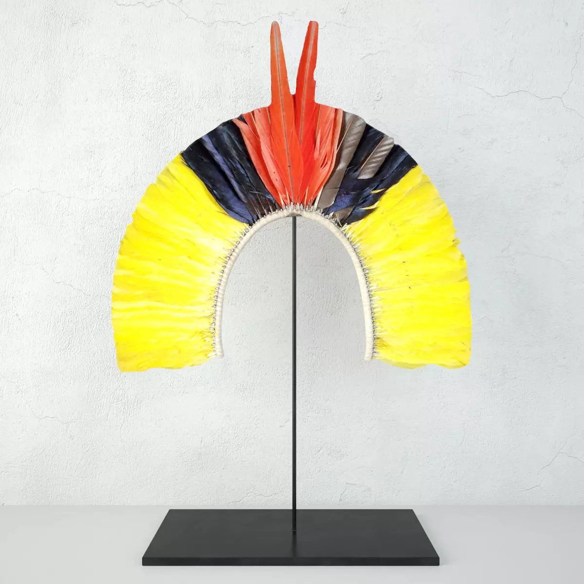 Kayapo Small Feather Headdress 3D model_0