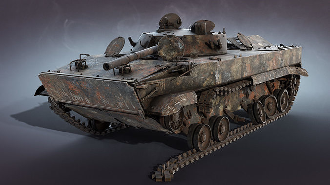 BMP-3 Burnt Low-poly 3D model