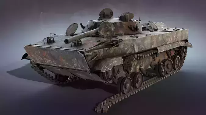 BMP-3 Burnt Low-poly 3D model