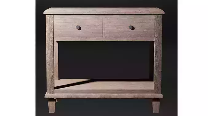 Nightstand bedside table with two drawers
