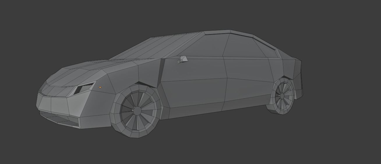 Low Poly Simple Car 3d Model Free low-poly 3D model_12