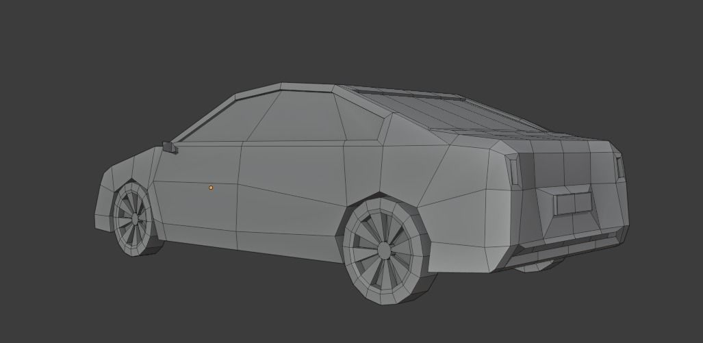 Low Poly Simple Car 3d Model Free low-poly 3D model_13