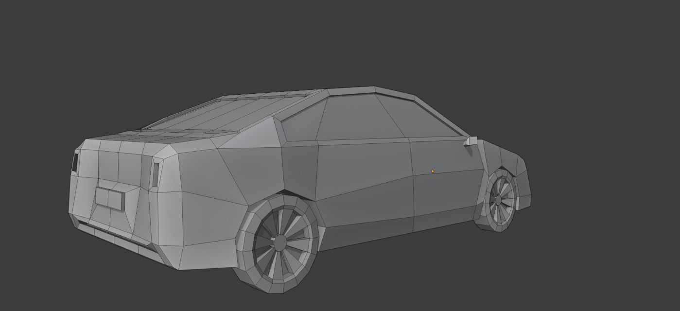 Low Poly Simple Car 3d Model Free low-poly 3D model_15