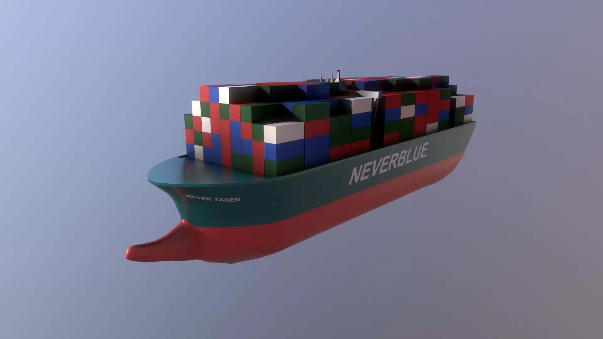 Toon Ship Free low-poly 3D model