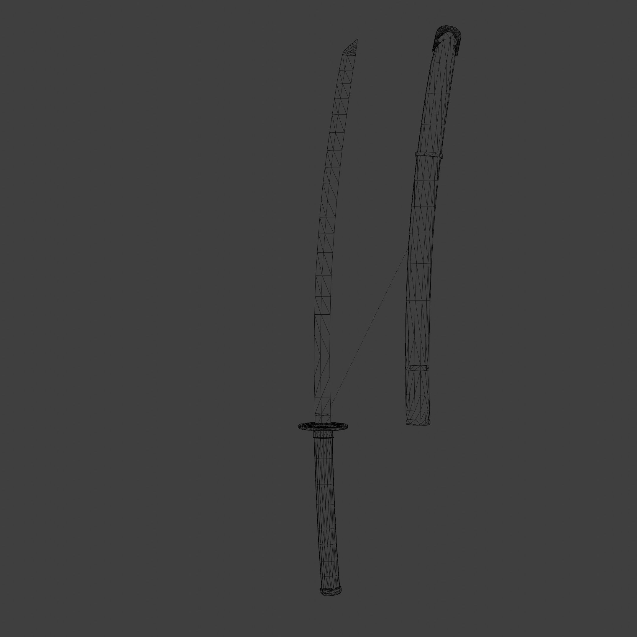 The Brides Sword from Kill Bill Low-poly 3D model_11