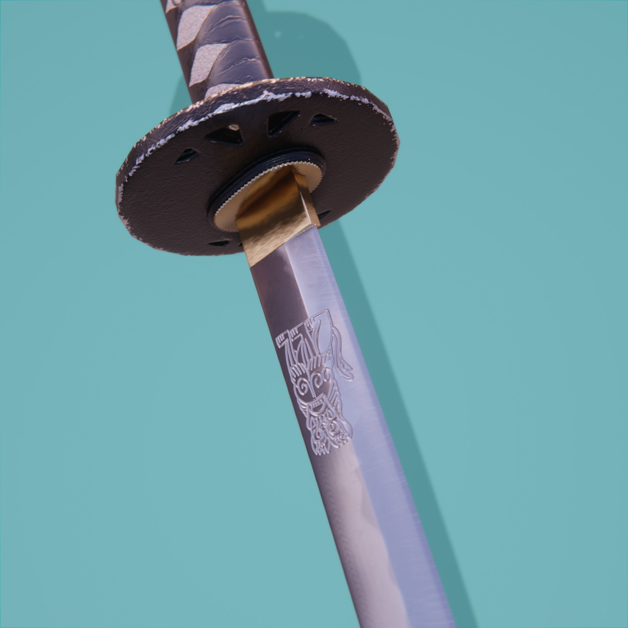 The Brides Sword from Kill Bill Low-poly 3D model_3