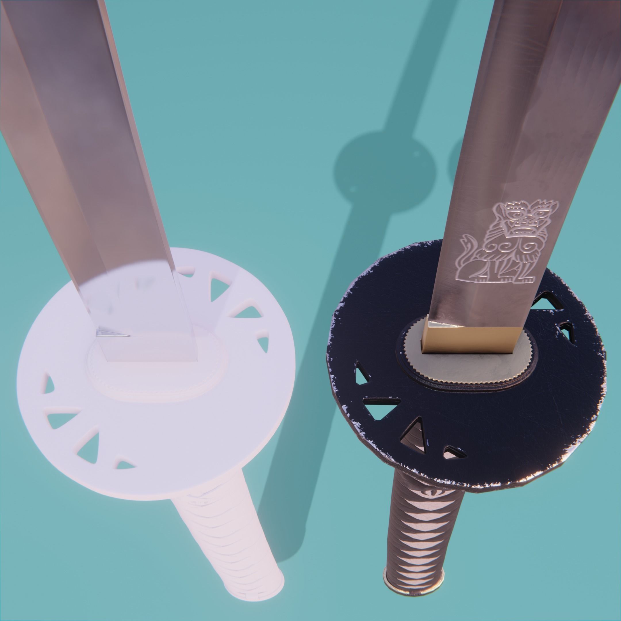 The Brides Sword from Kill Bill Low-poly 3D model_8