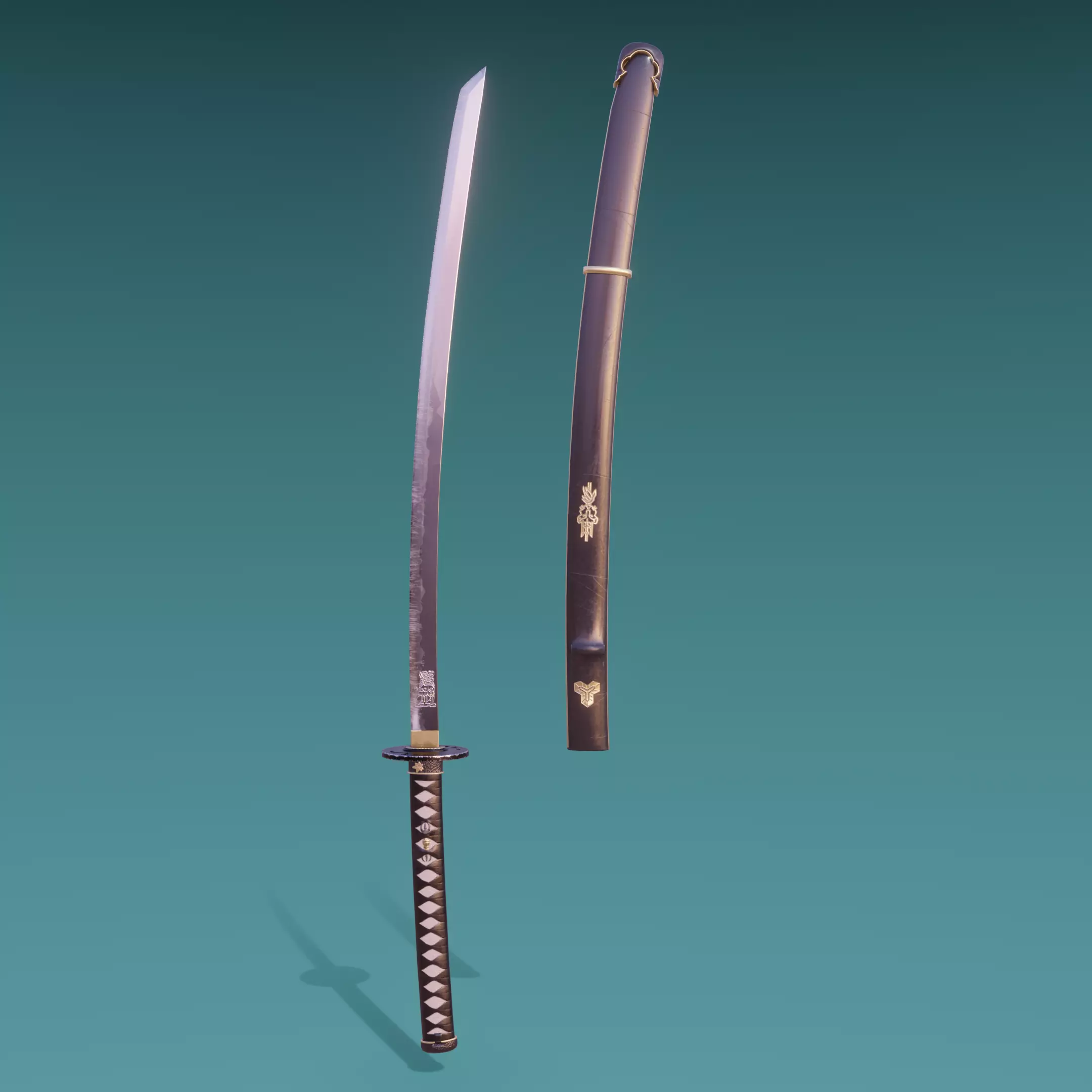 The Brides Sword from Kill Bill Low-poly 3D model_0