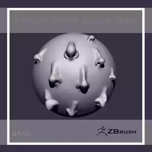 Stylized Noses Vector Brush for Zbrush