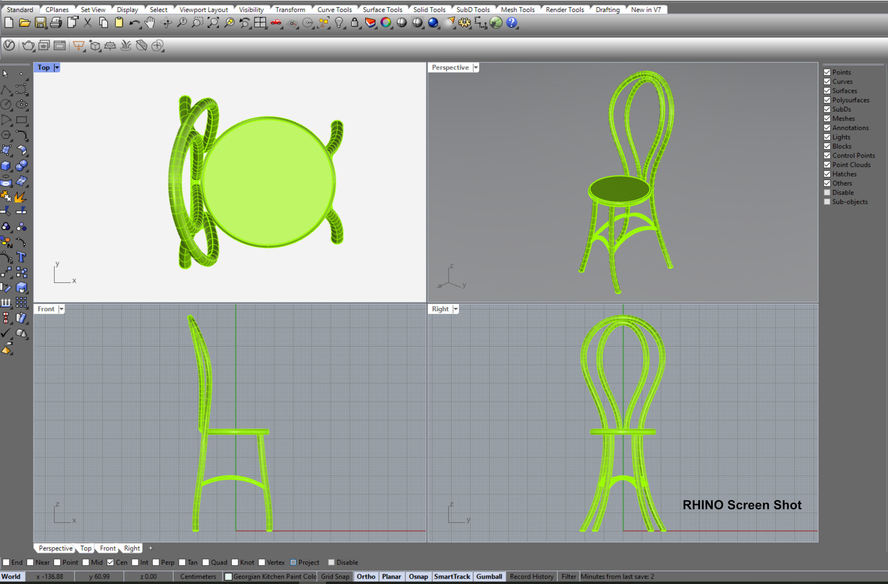 Kitchen Island With Basin Low-poly 3D model_37