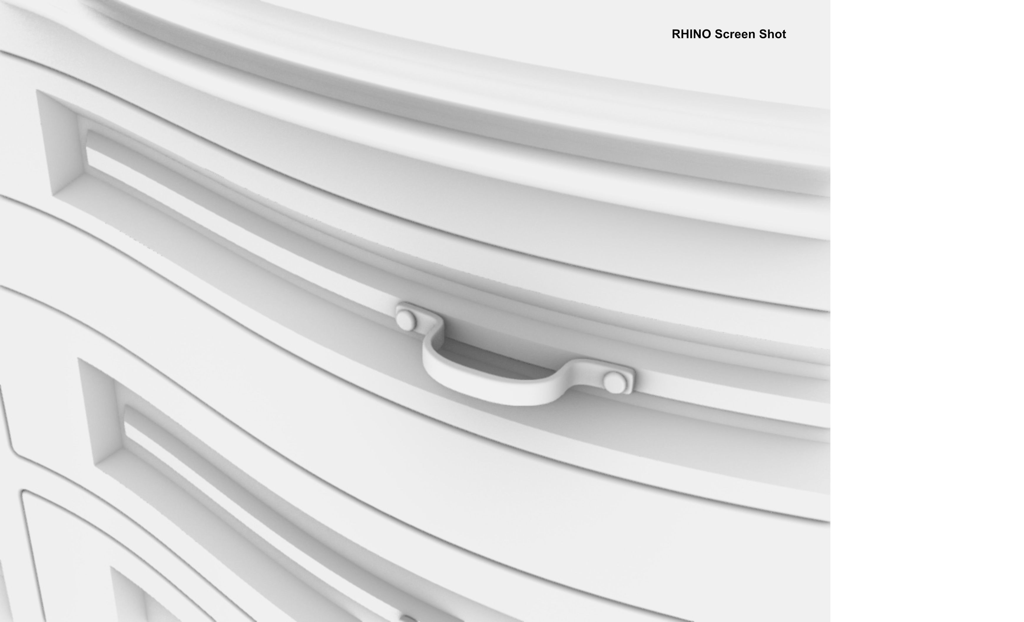 Kitchen Island With Basin Low-poly 3D model_29