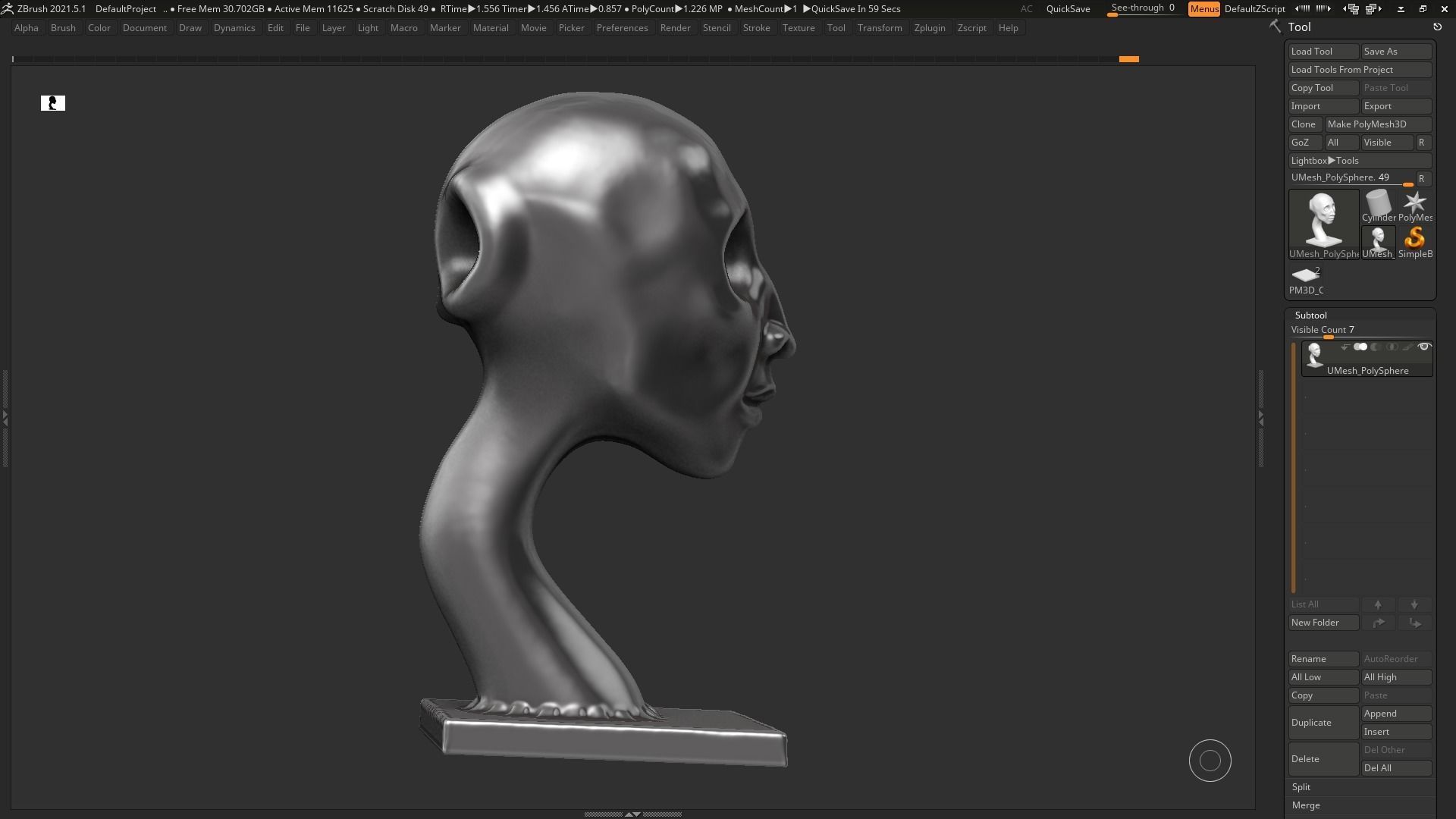human head modern sculpture 3d print model 80 3D print model_14