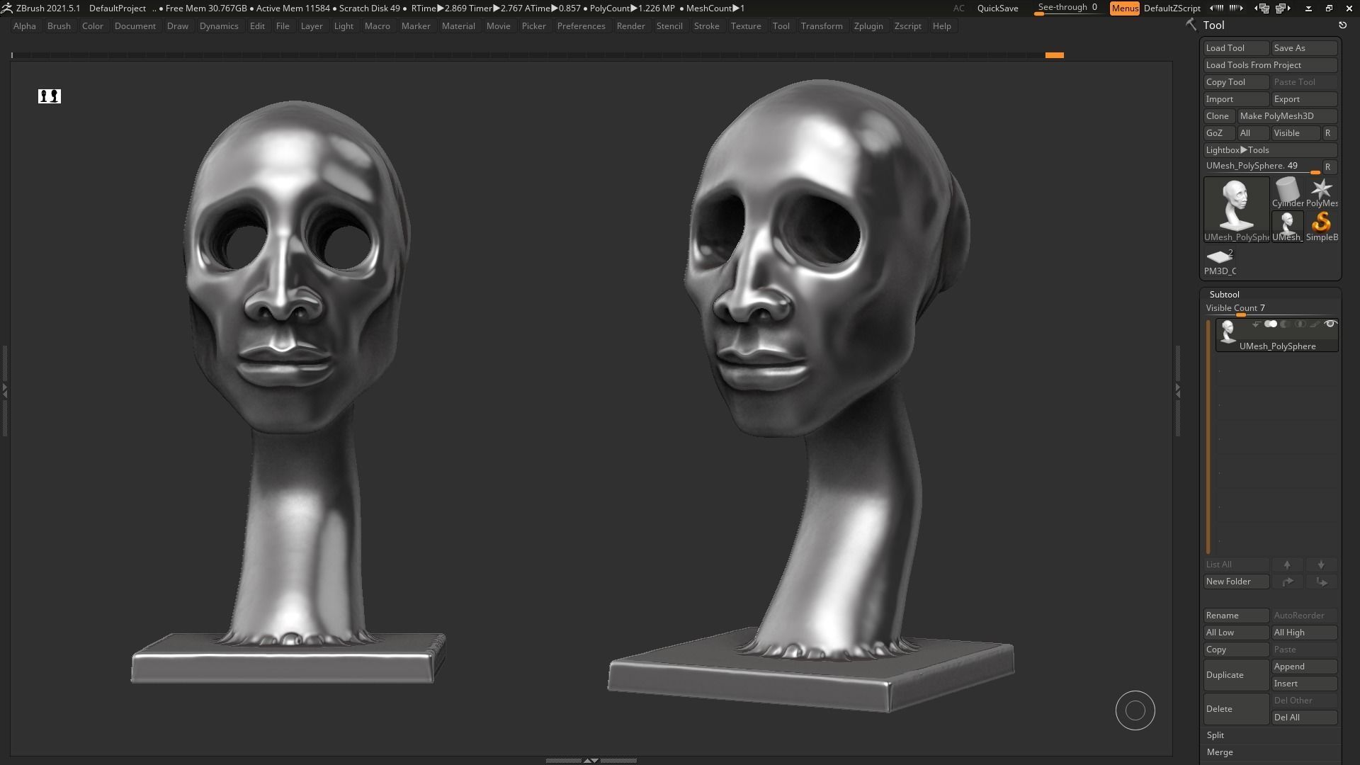 human head modern sculpture 3d print model 80 3D print model_6