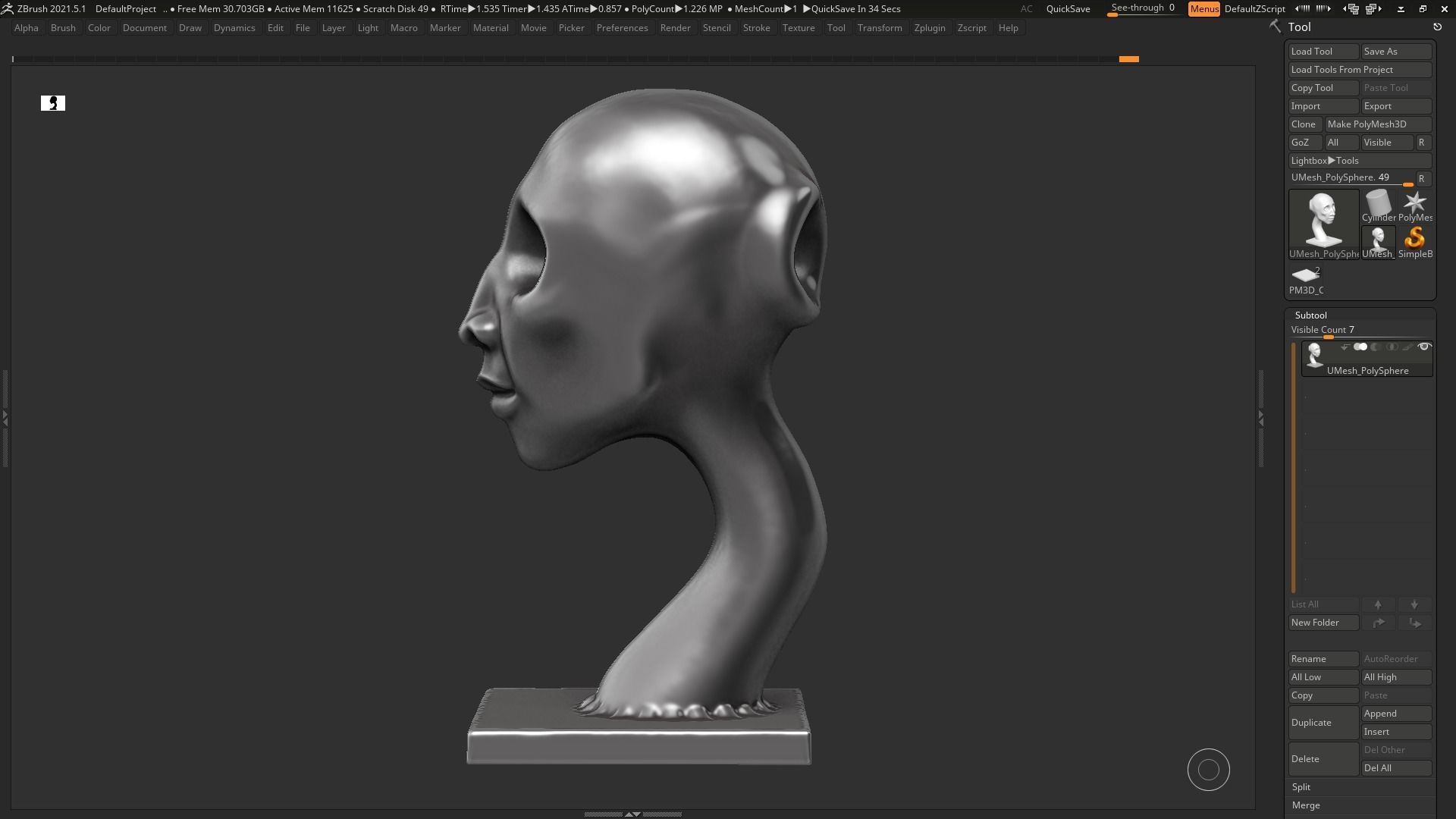 human head modern sculpture 3d print model 80 3D print model_15