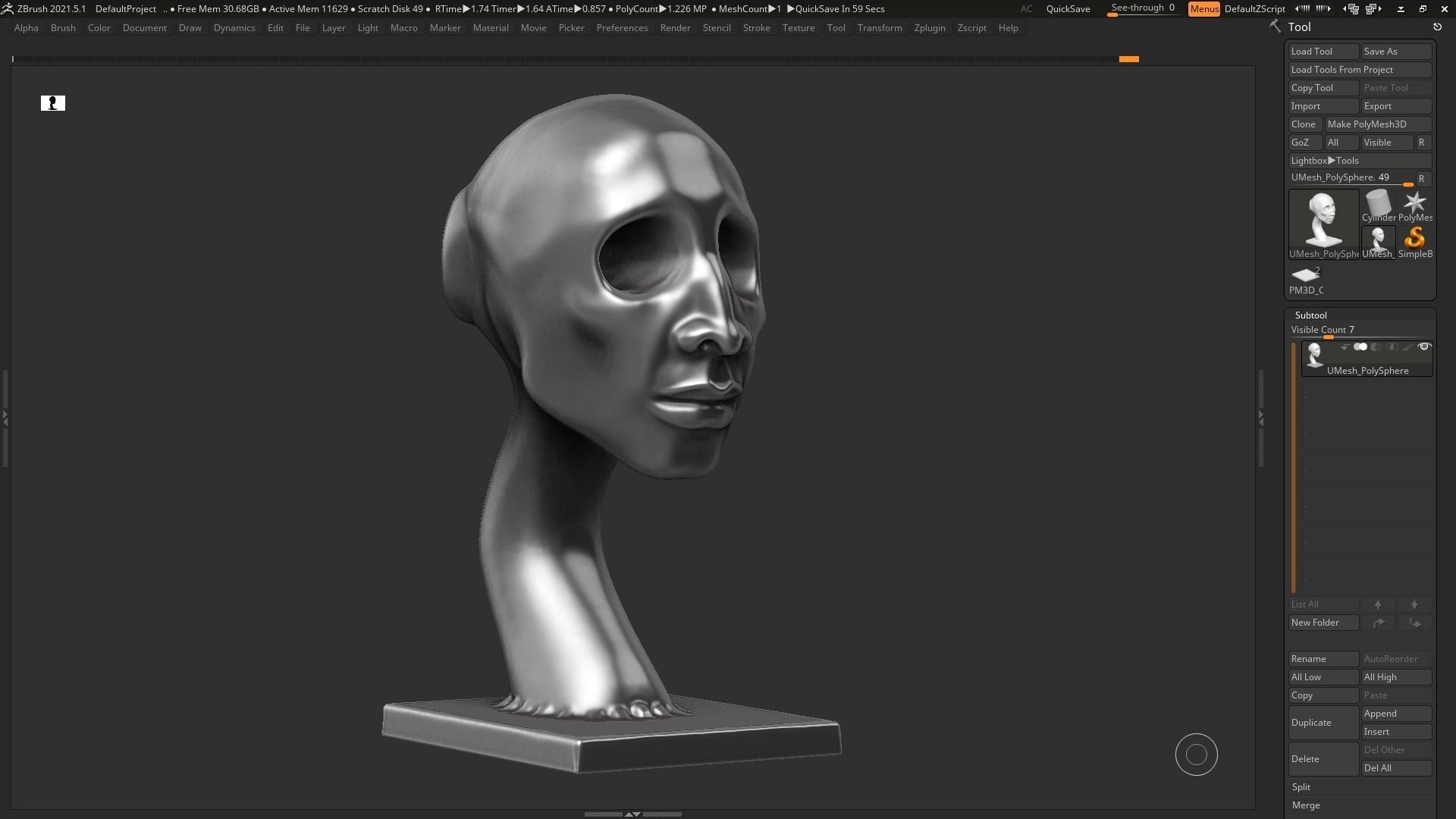 human head modern sculpture 3d print model 80 3D print model_8