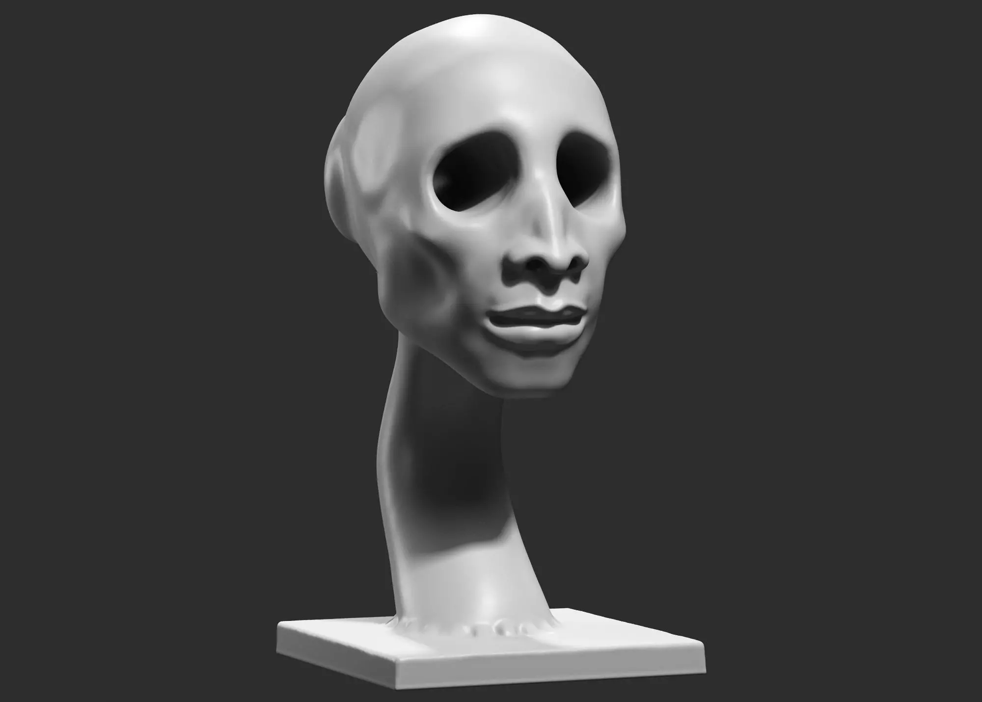 human head modern sculpture 3d print model 80 3D print model_0