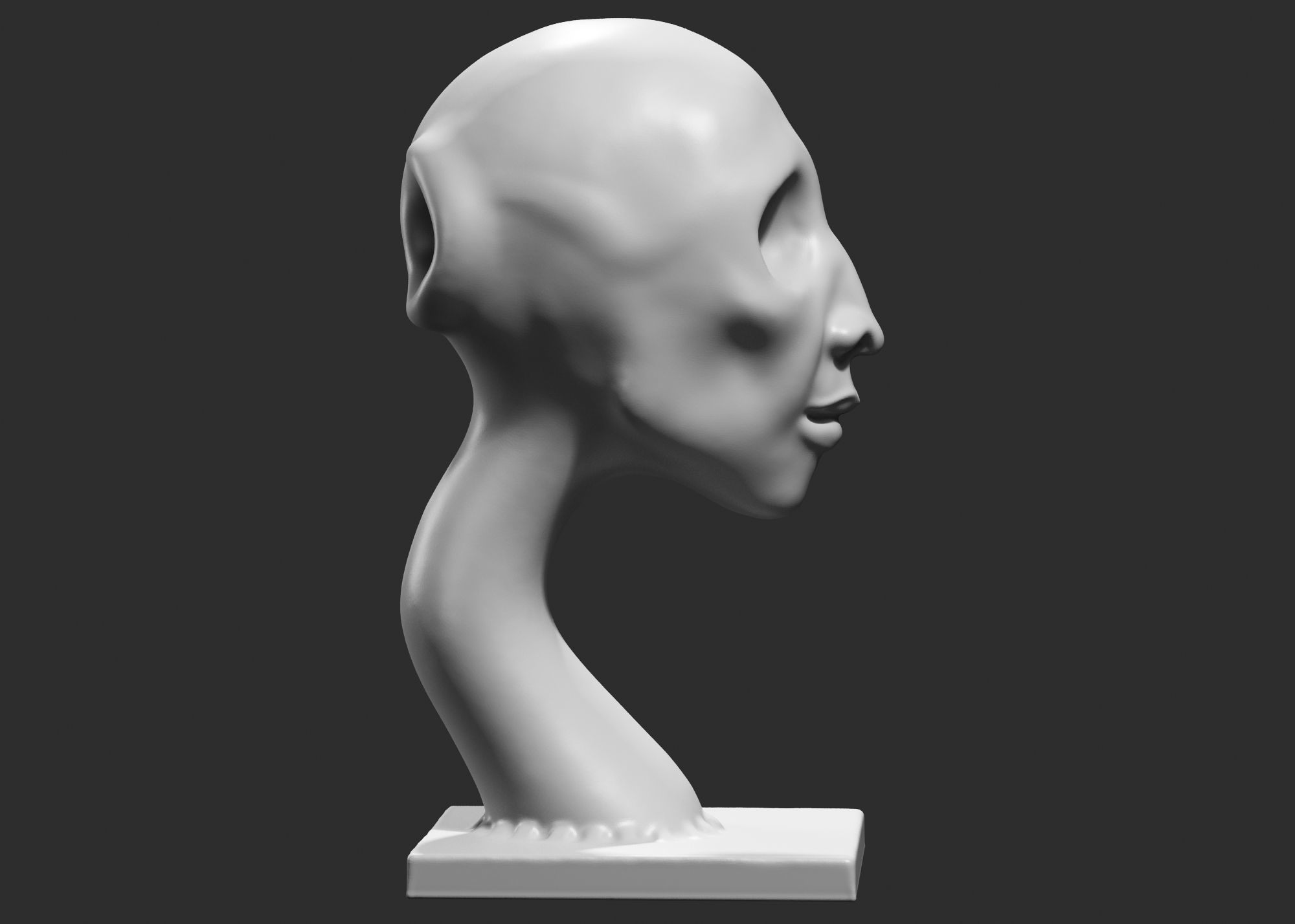 human head modern sculpture 3d print model 80 3D print model_1