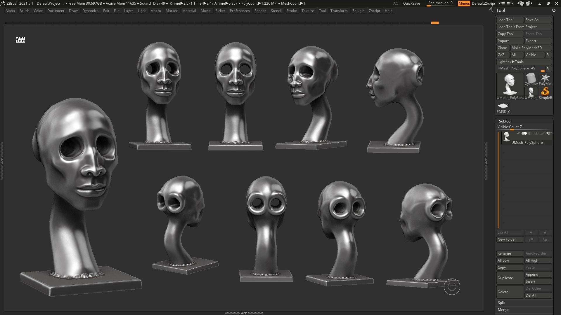 human head modern sculpture 3d print model 80 3D print model_5