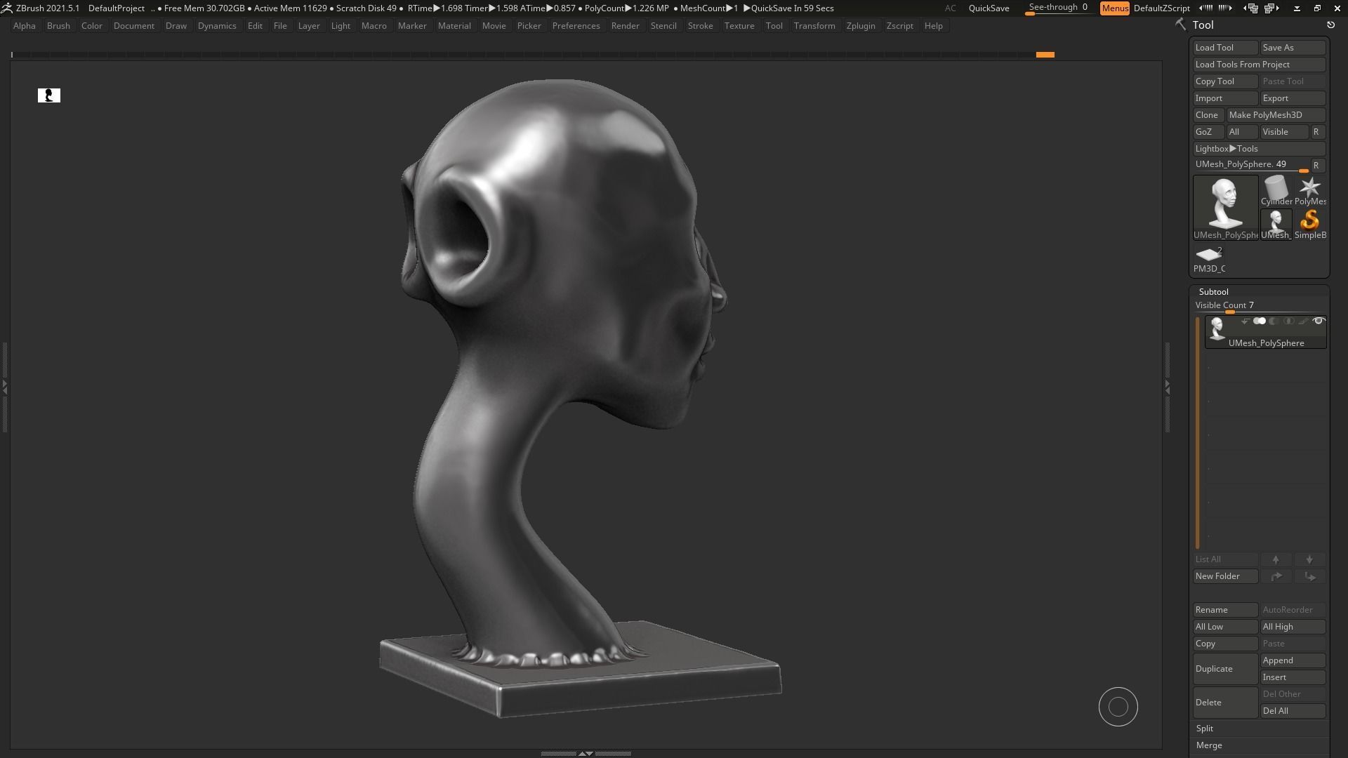 human head modern sculpture 3d print model 80 3D print model_13