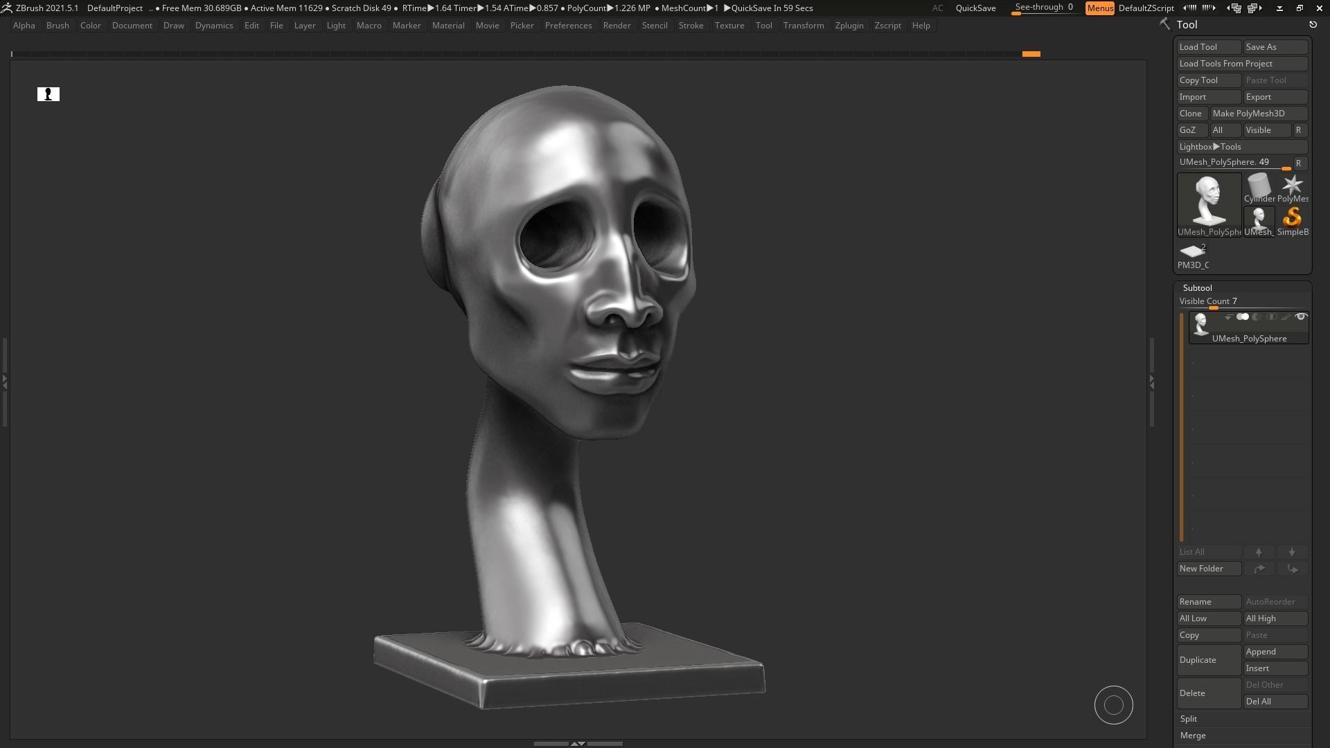 human head modern sculpture 3d print model 80 3D print model_7