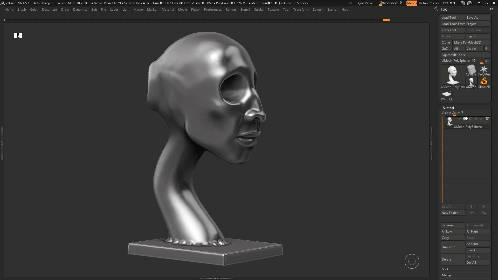 human head modern sculpture 3d print model 80 3D print model_9