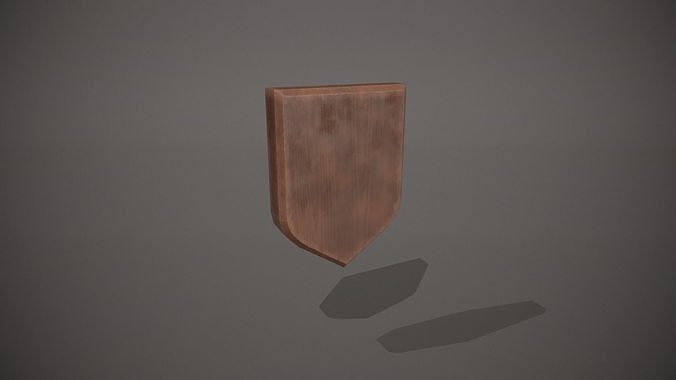 Wooden Wall Mount Low-poly 3D model