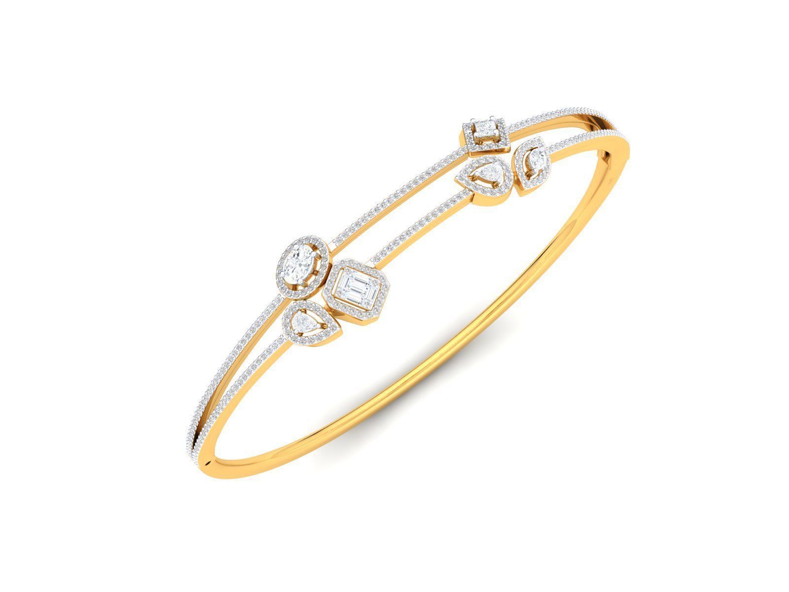 Women bracelet 3dm stl render detail 3D print model_16