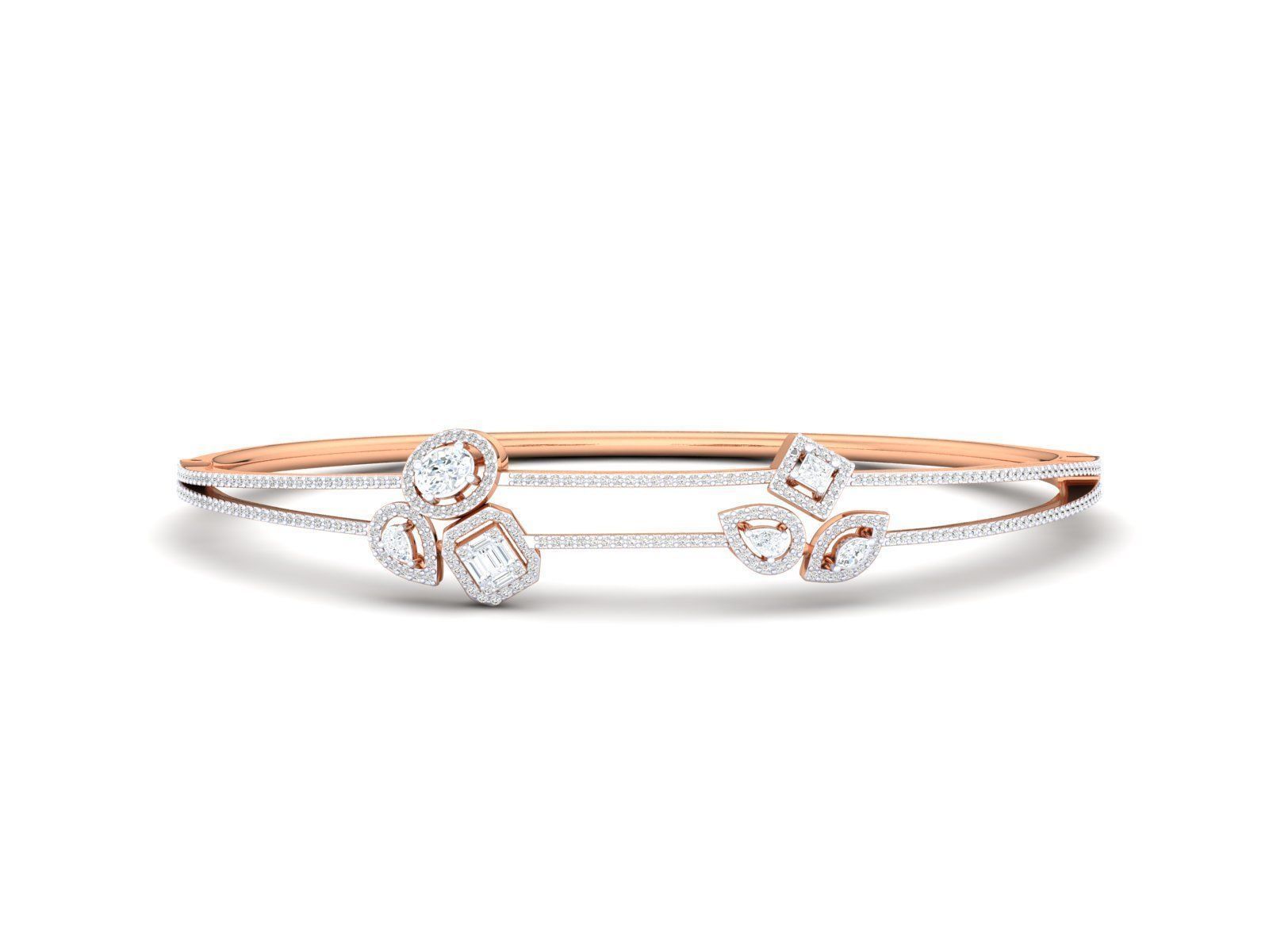 Women bracelet 3dm stl render detail