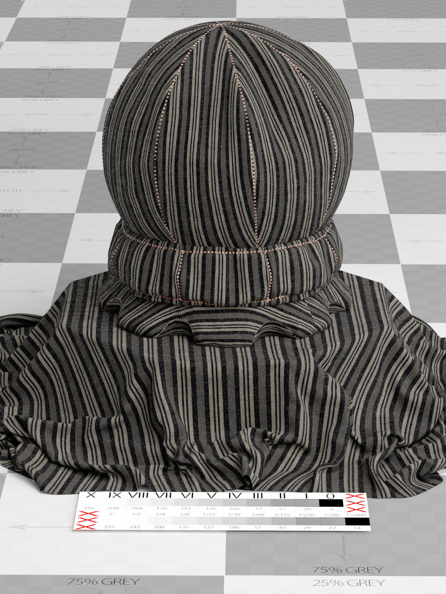 Cloth Shaderball 3D model_4