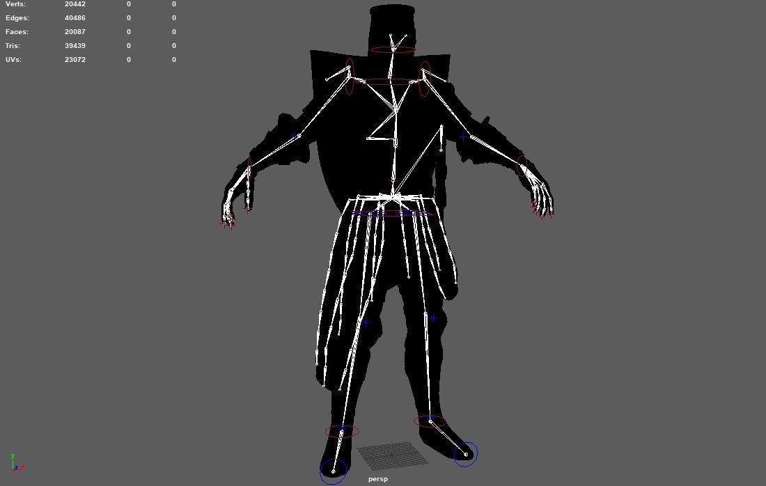 Knight Templar Low-poly 3D model_22