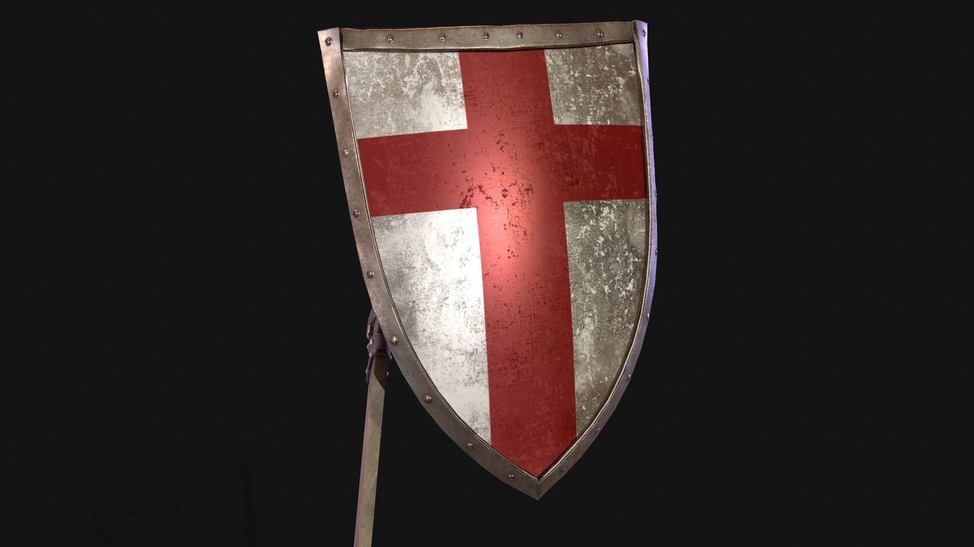 Knight Templar Low-poly 3D model_21