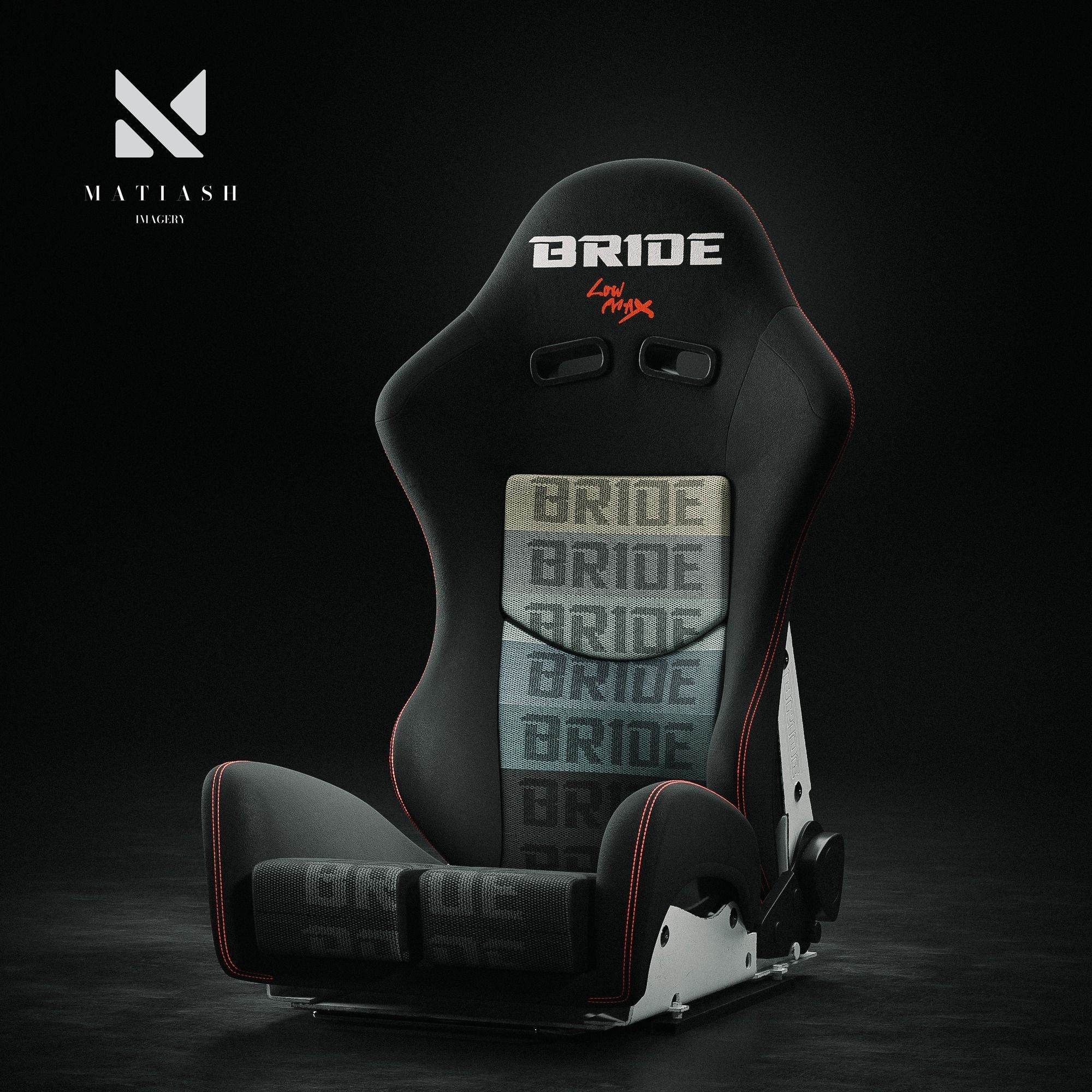 BRIDE Racing seat 3D model_2