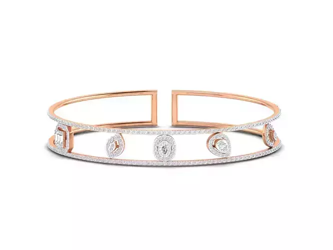 Women bracelet 3dm stl render detail 3D print model