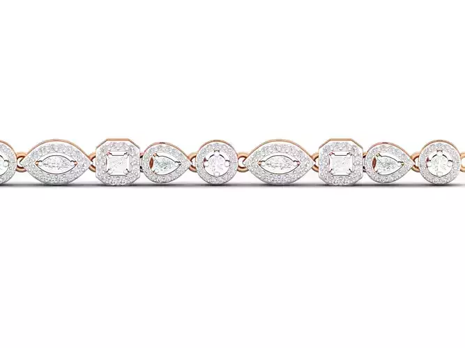 Women bracelet 3dm stl render detail 3D print model