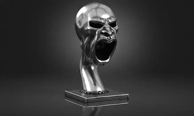 human head modern sculpture 3d print model 81 3D print model