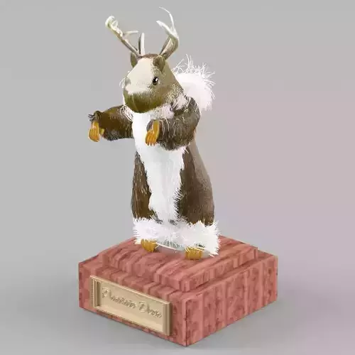 Prairie-deer fantasy creature 3D model