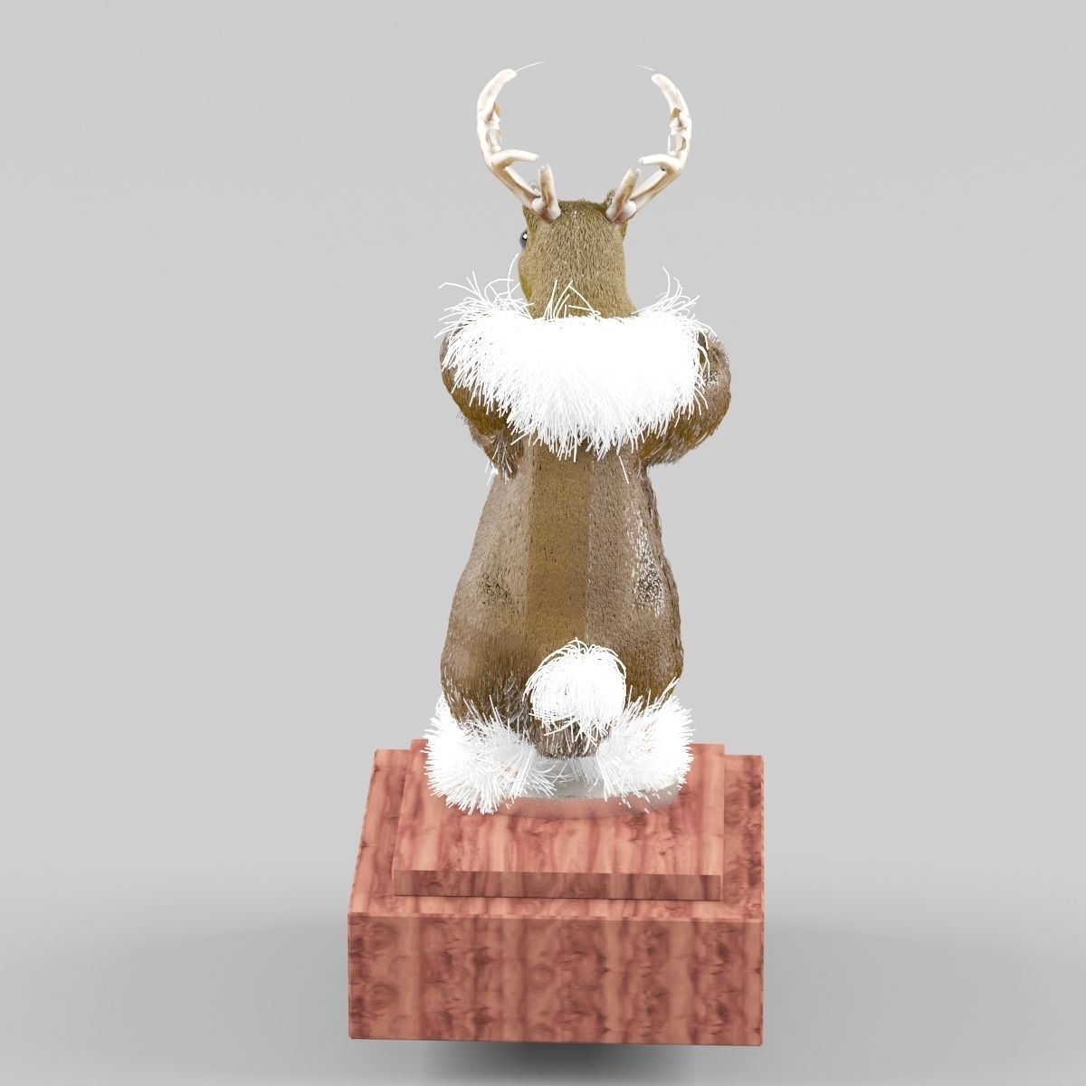 Prairie-deer fantasy creature 3D model_4