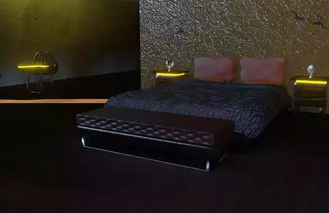 Tufted Leather Ottoman